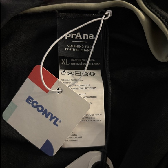 prAna Bikini Set Black Sporty Hipster Modest 2 Piece Swimwear Womens Size XL - Picture 7 of 8